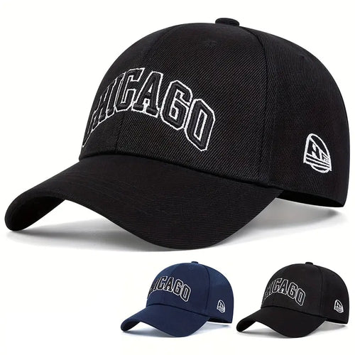 Unisex CHICAGO Letter Embroidery Baseball Caps Spring Autumn