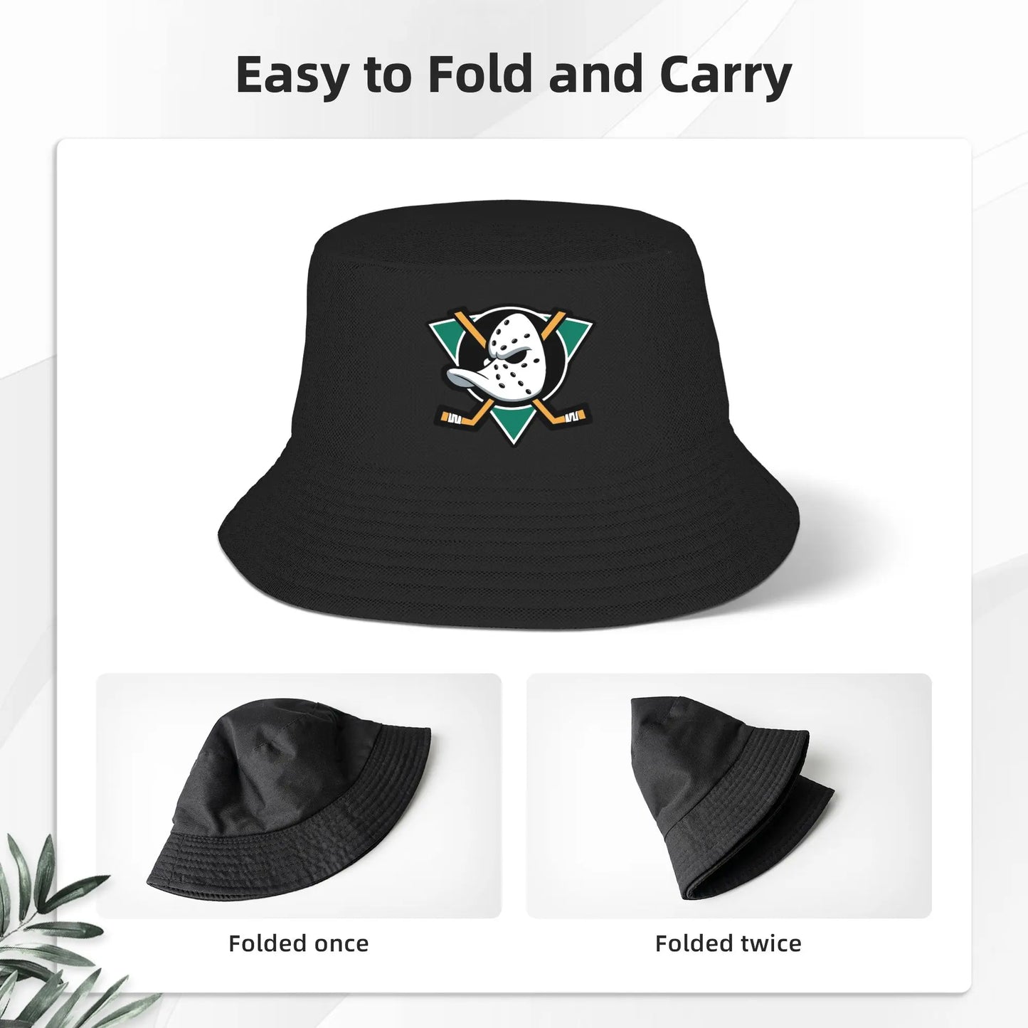 Men Women Mightys Ducks Bucket Hat