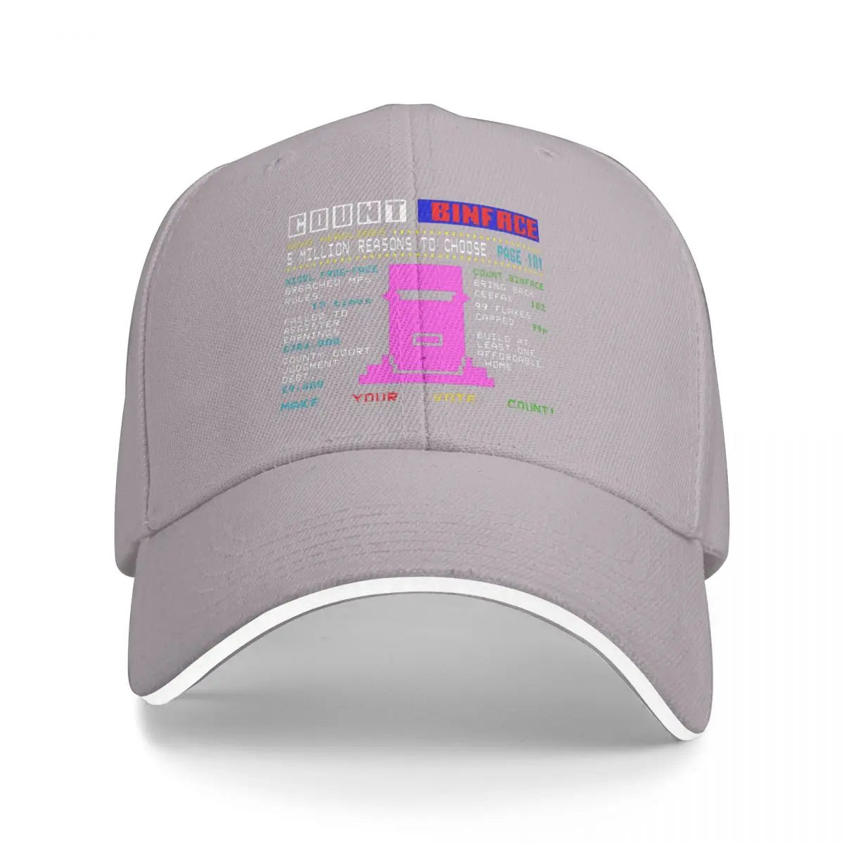 Baseball Caps Count Binface Funny Code Casquette