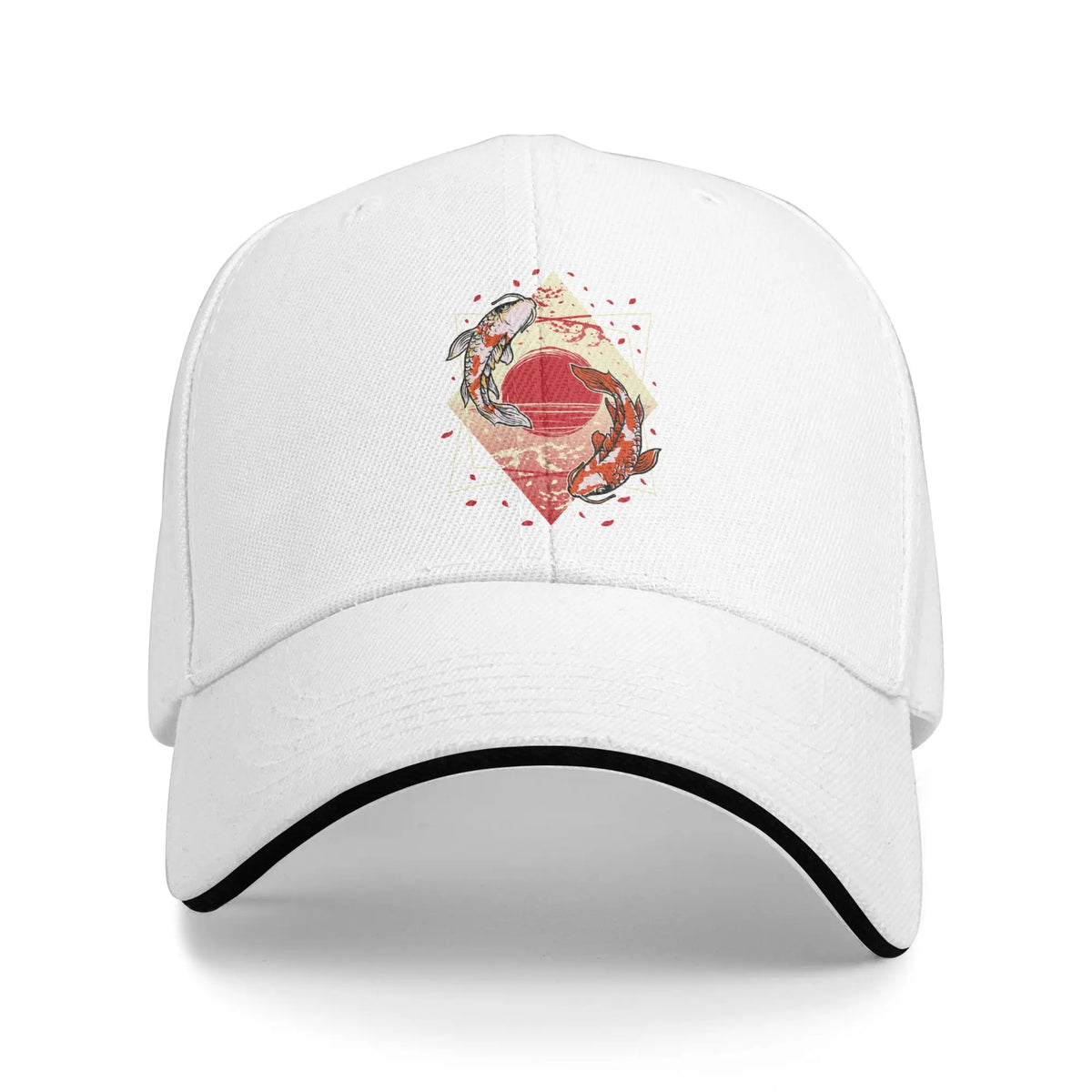 Japanese Koi Fish Sakura Baseball Cap