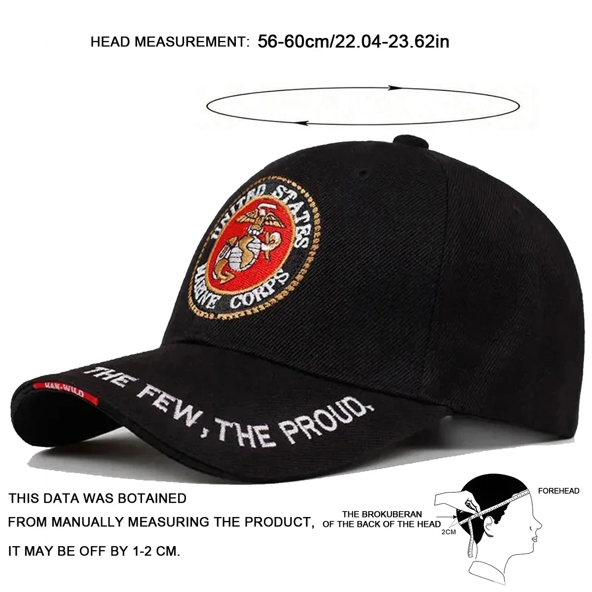 Unisex United States Marine Corps Embroidered Baseball Cap