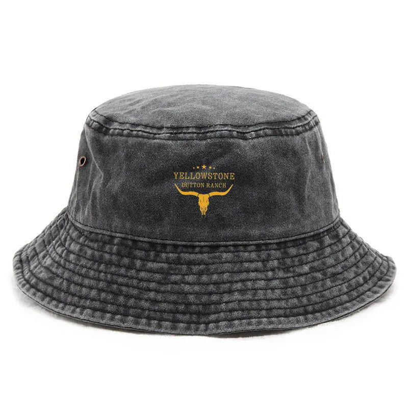 2025 Hot Yellowstone Bucket Hat Vintage Washed Fishing Hat for Men