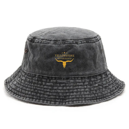 2025 Hot Yellowstone Bucket Hat Vintage Washed Fishing Hat for Men