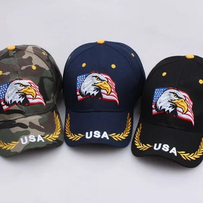 Eagle Flag Five Pointed Star Embroidered Baseball Cap