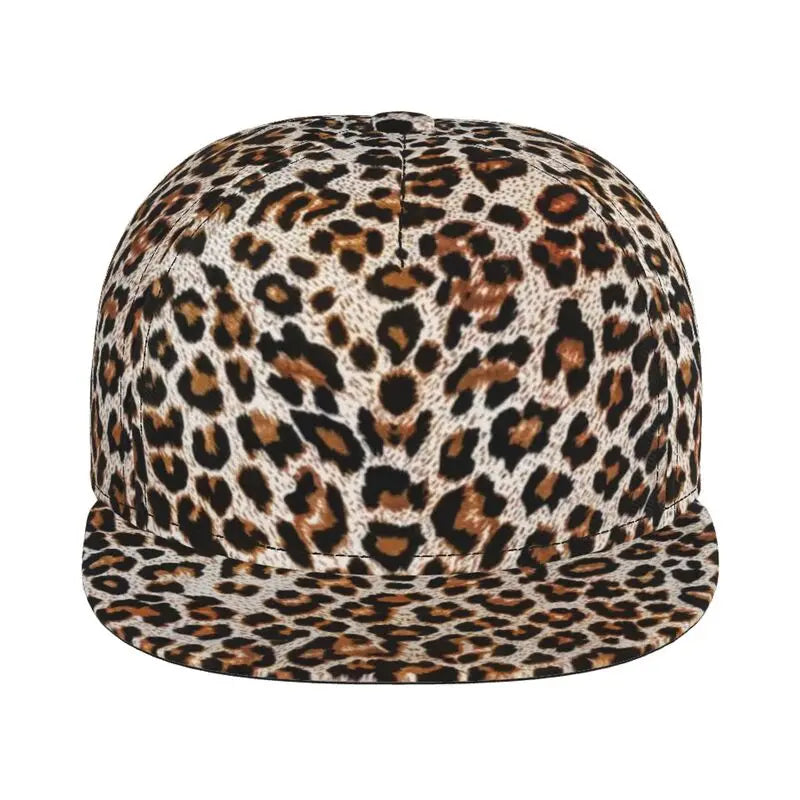 Leopard Print Snapback Cap Men Women