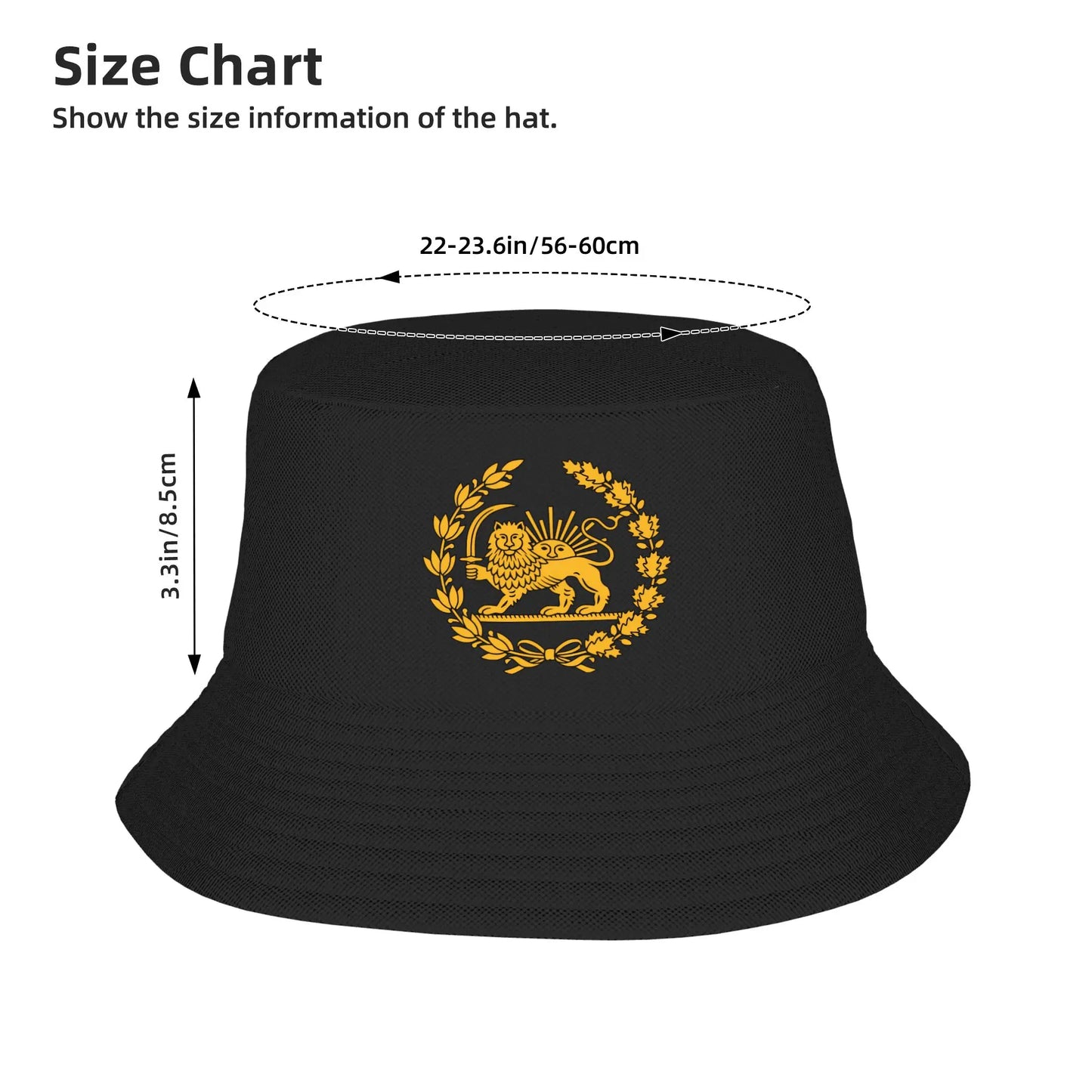 Lion And Sun Emblem of Persia Iran Bucket Hat