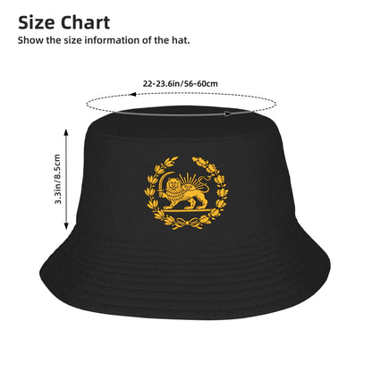 Lion And Sun Emblem of Persia Iran Bucket Hat