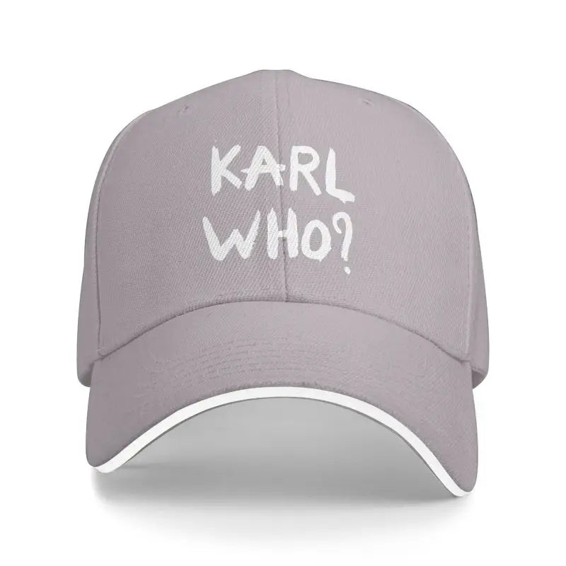 Karl Who Print Sandwich Baseball Cap Men