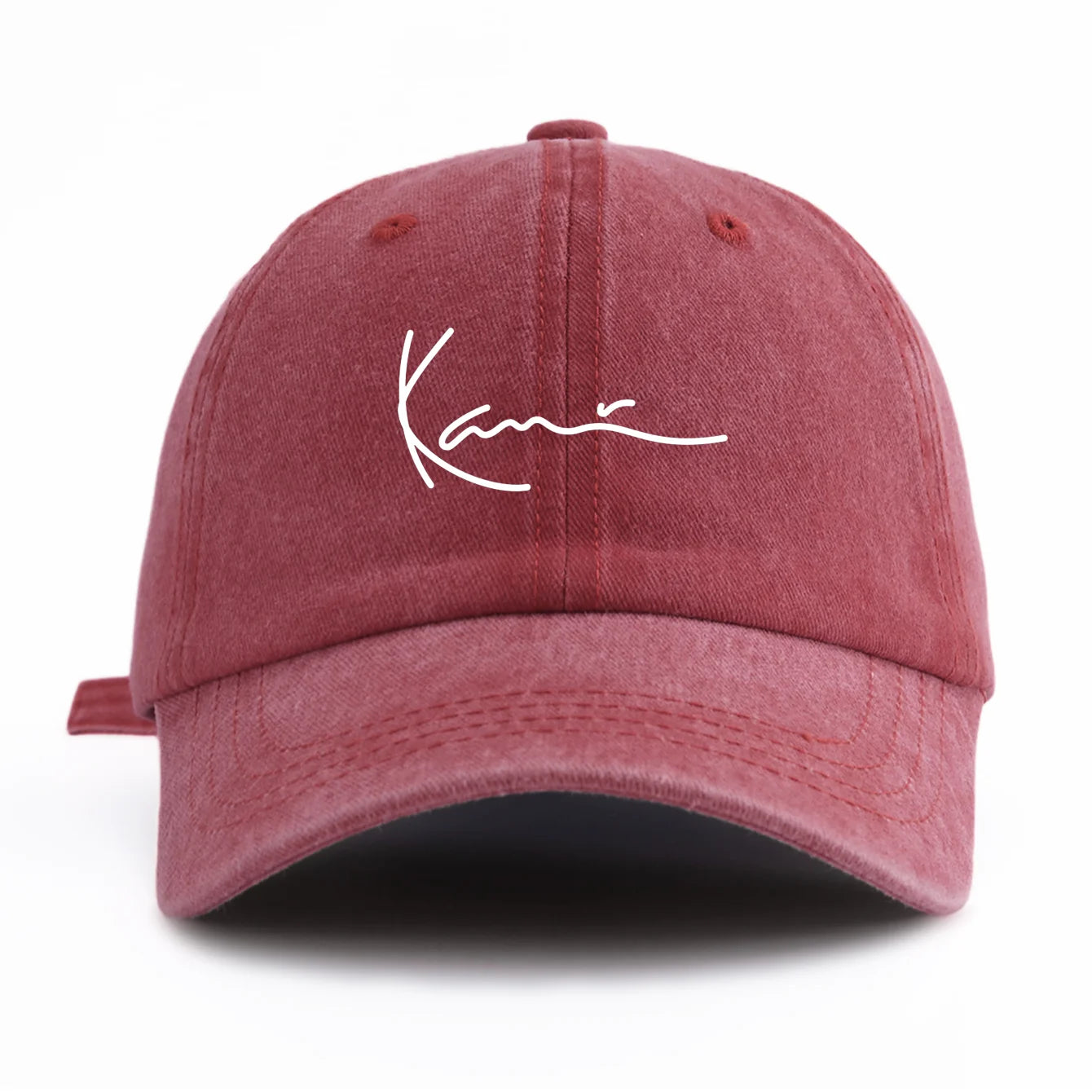 K Print Washed Baseball Cap For Adults