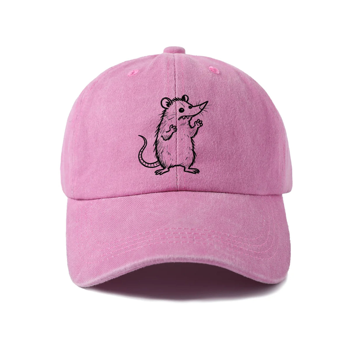 Playful Cat Line Art Graphic Baseball Cap