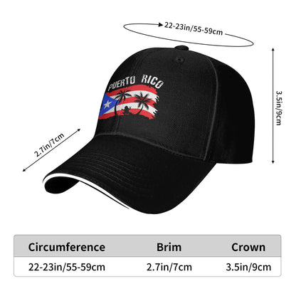 Coqui Frog Puerto Rico Flag Puerto Rican Casual Baseball Cap