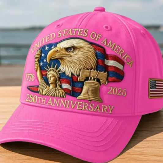 New 250th Anniversary Hat USA Patriotic Baseball Caps