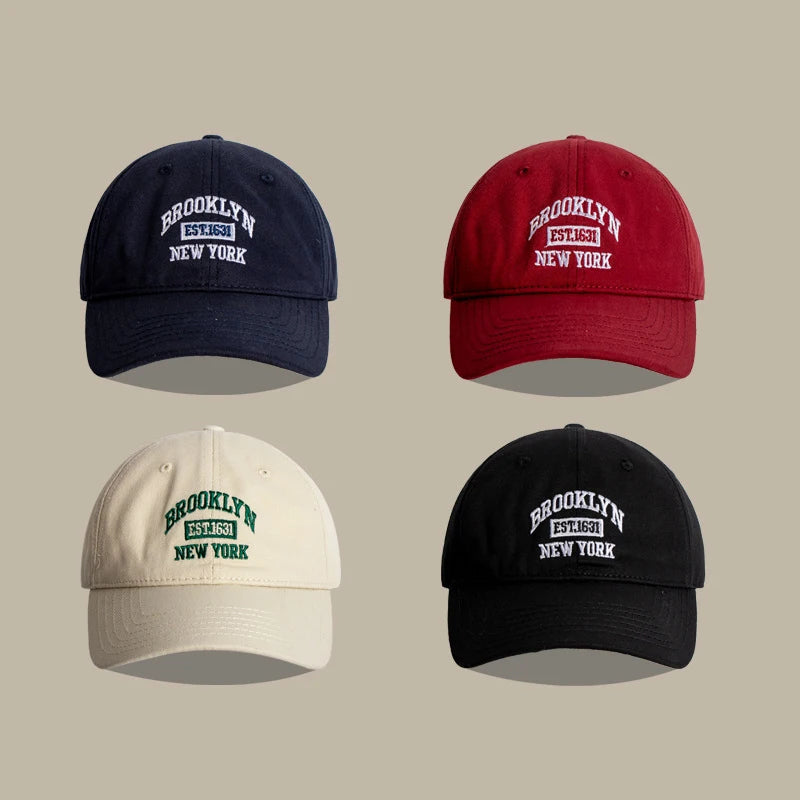 Soft Cotton Letter Embroidered Baseball Cap For Women Men