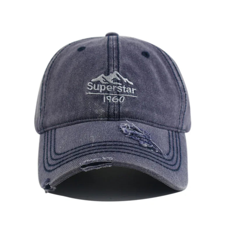 Korean Letters Mountain Embroidered Baseball Cap