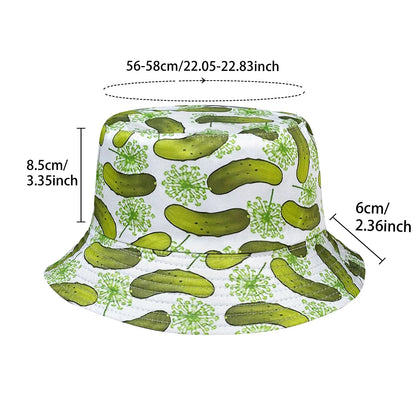 Creative Cucumber Pattern Printed Bucket Hat