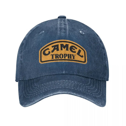 Camel Trophy Classic Logo Baseball Cap Vintage Distressed Denim
