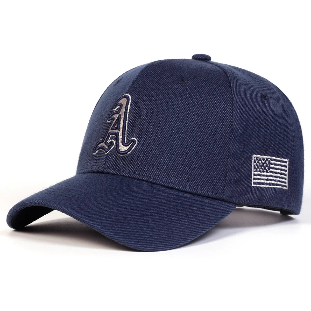 Unisex A Letter Embroidery Side American Flag Baseball Cap Spring Autumn