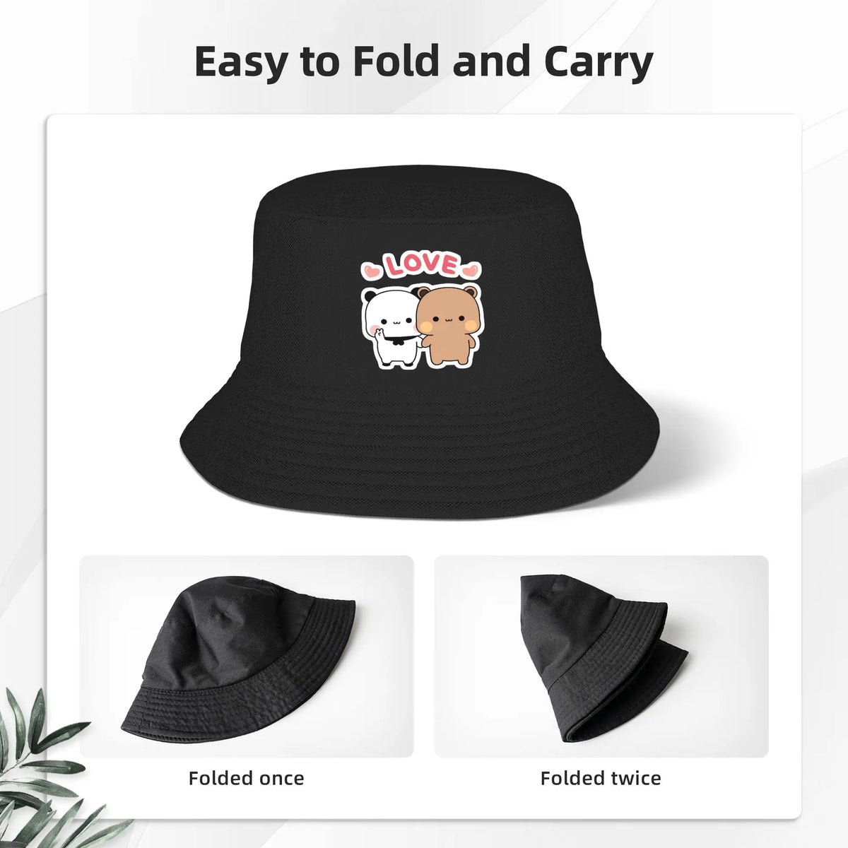 Bubu Dudu Love Story Bucket Hat Panda Bear