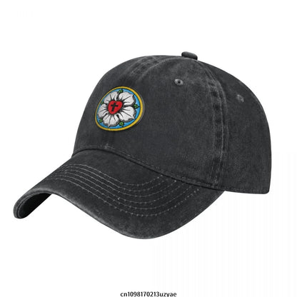Heart Lutheran Rose Fashion Unisex Cotton Baseball Cap Outdoor
