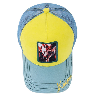 Kangaroo Pattern Patch Design Suede Baseball Cap For Men Women ﻿