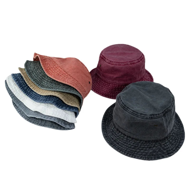 Bucket Hat Fashion Washed Denim Cap Design Panama Hats