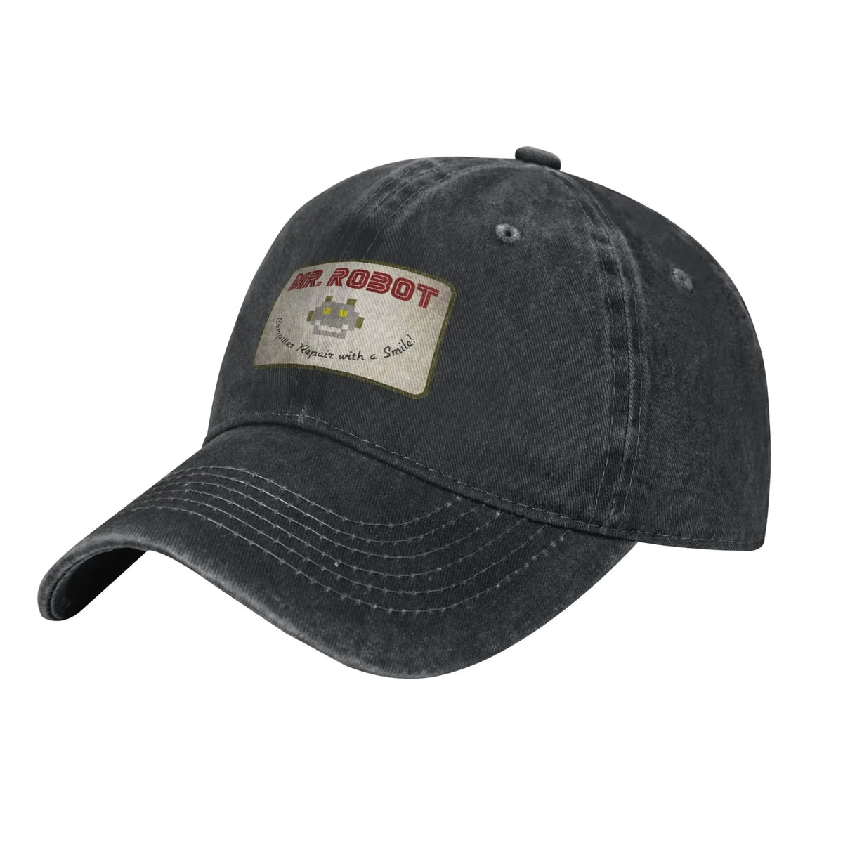 10 Styles Computer with Sourires Anime Funny Mr Robot Retro Cowboy Washed Baseball Caps
