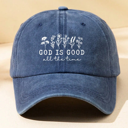 Women Outdoor Baseball Hat with Flower Letter Print