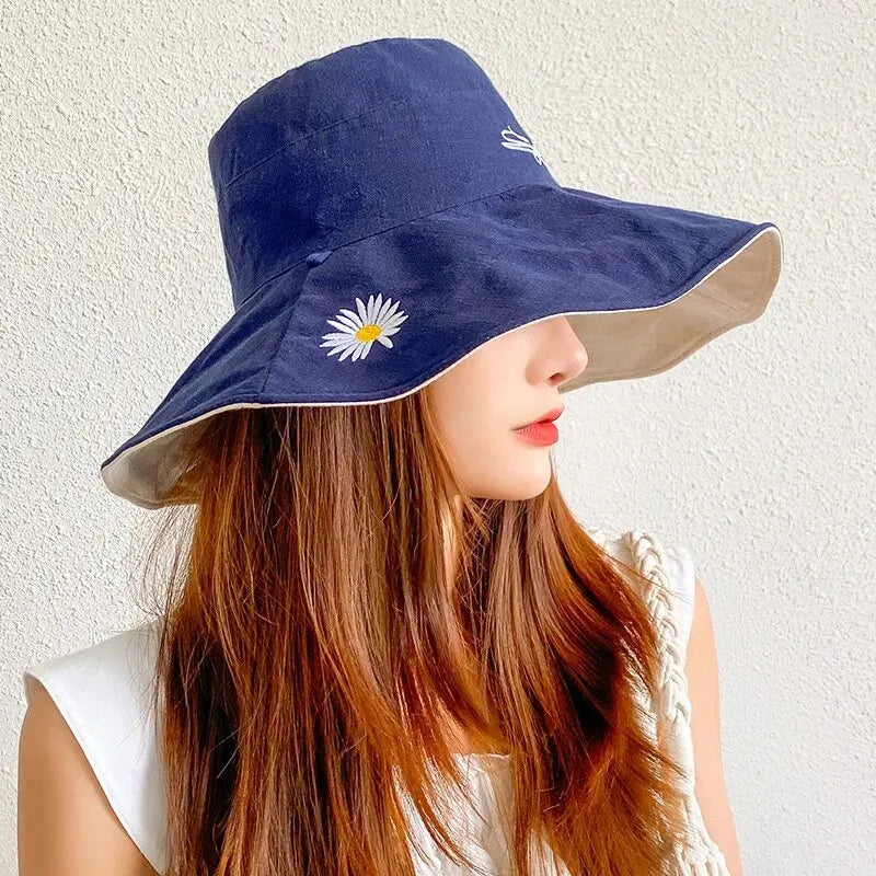 New Sunshade And Sunscreen Bucket Hat Korean Version Large Brim
