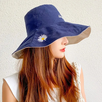 New Sunshade And Sunscreen Bucket Hat Korean Version Large Brim