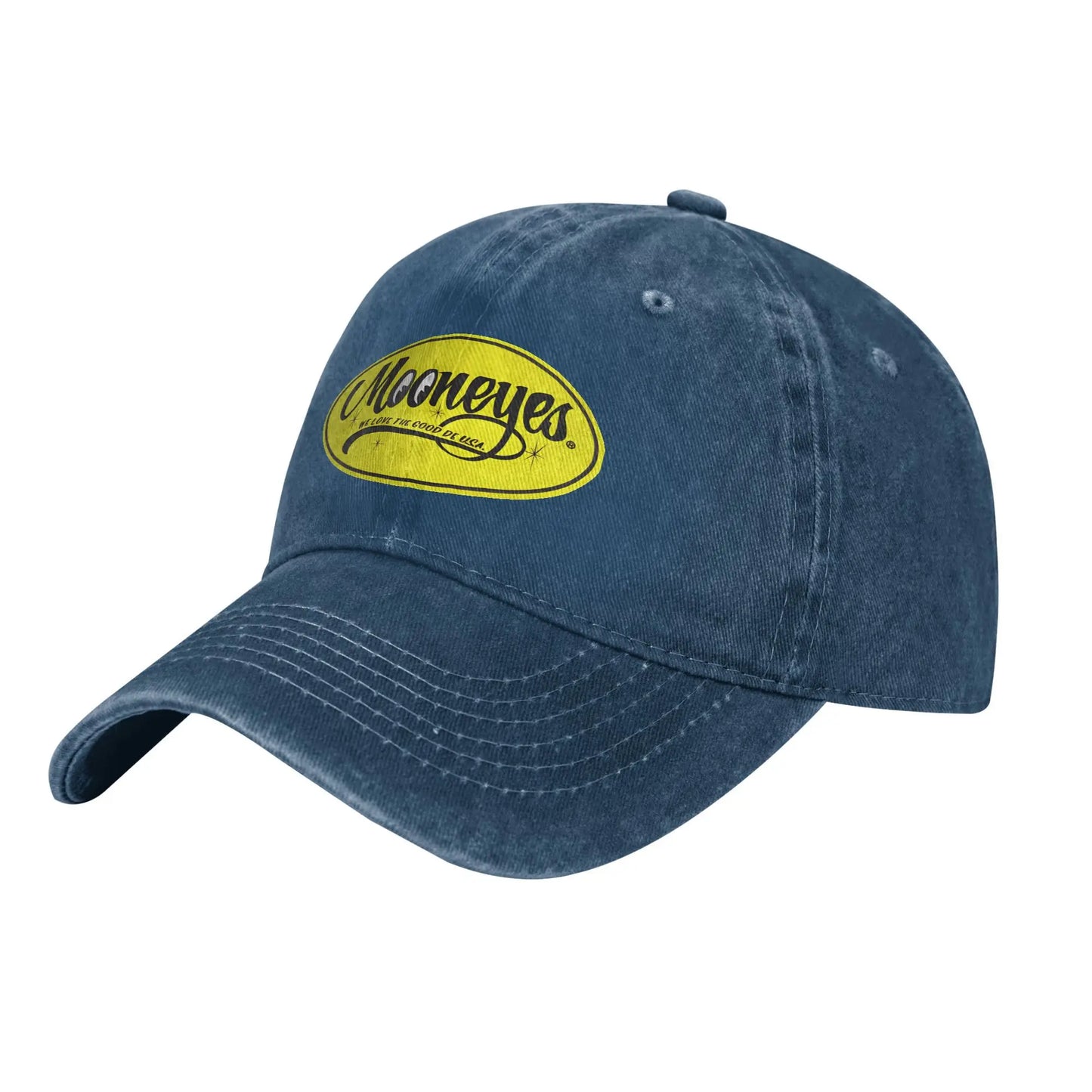 Mooneyes Baseball Caps Vintage Distressed Cotton JDM Moon Eyes