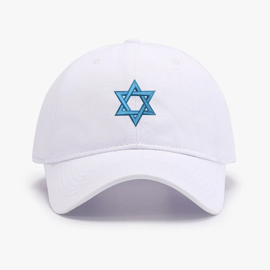 Adjustable Embroidered Blue Star of David Israel Baseball Cap