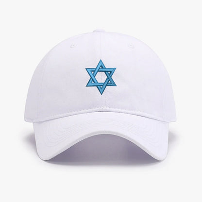 Adjustable Embroidered Blue Star of David Israel Baseball Cap