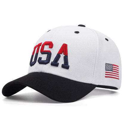 2025 New USA Side American Flag Men's Street Hip Hop Hat Baseball Hat