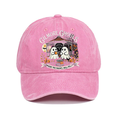 Letter Ghost Printed Baseball Cap For Men And Women