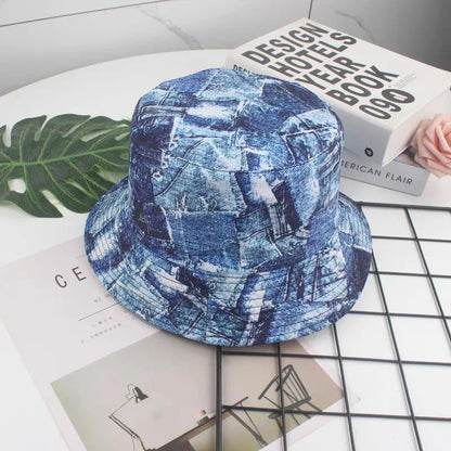 New Fashion Graffiti Sunscreen Bucket Hats Fashion Letter Print Fisherman
