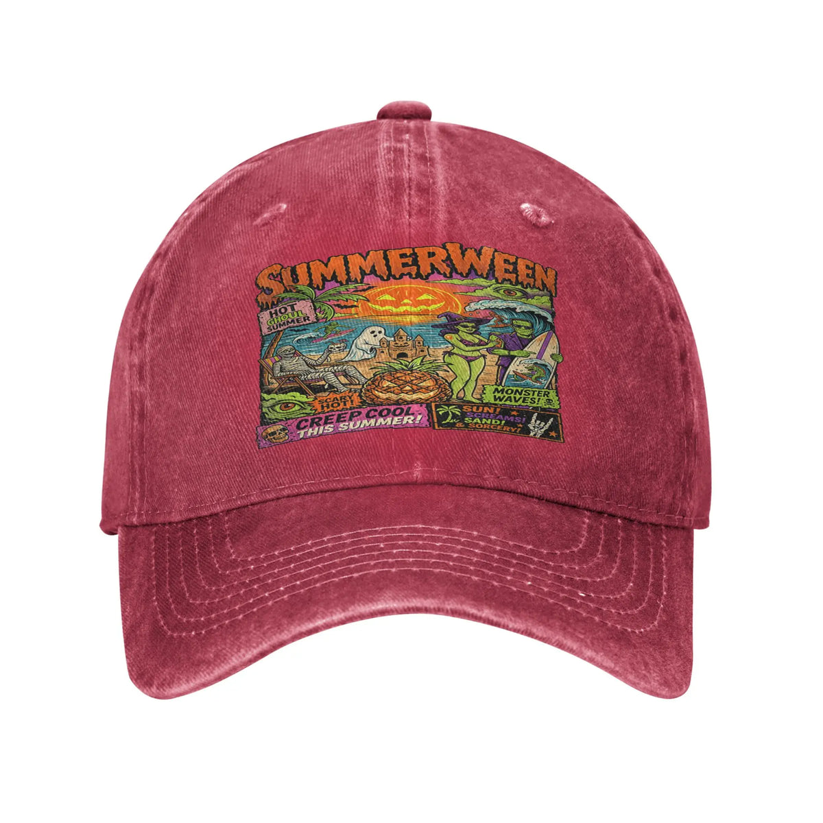 Ghoul Summer Monster Waves Creep Cap Baseball Cap