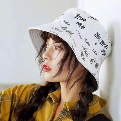 Portable Foldable Double-sided Bucket Hat Lightweight Japanese Style