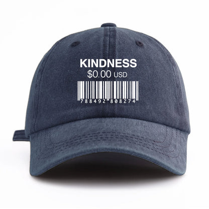 KINDNESS Print Washed Baseball Cap For Adults