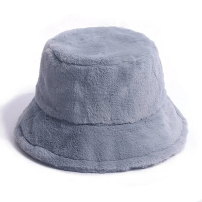 Winter Bucket Hat Women's Fashion Leopard Panama Warm Hat For Women