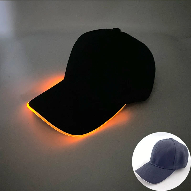 2025 Christmas Cartoon LED Luminous Hat Glowing Baseball Cap Men Women Winter Light Up