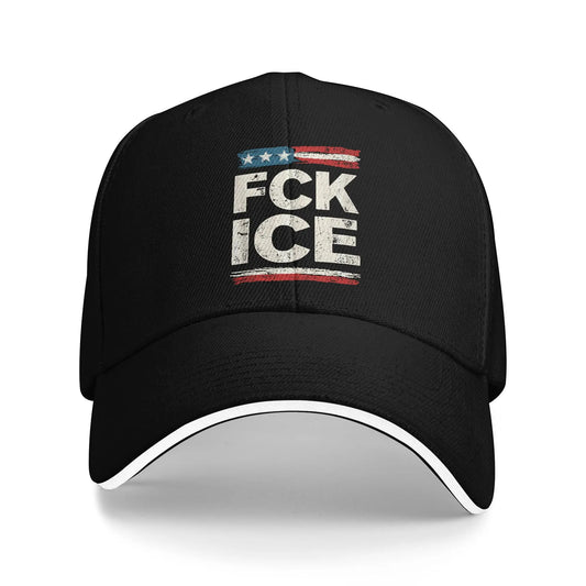 Retro Vintage F ICE US Flag Distressed Baseball Cap