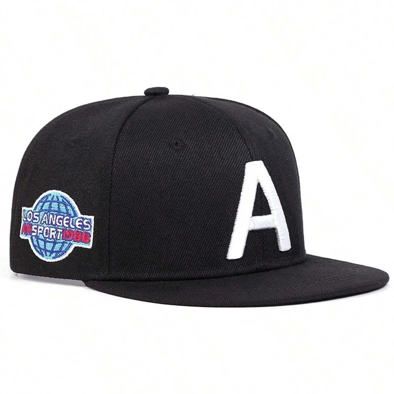 Unisex A Letter Side Earth Embroidery Hip Hop Hats