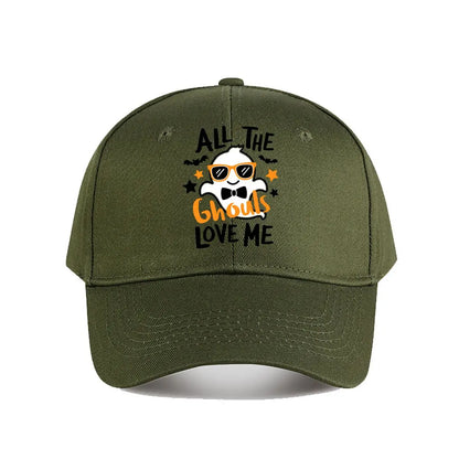 Halloween Ghouls Ghost Baseball Cap