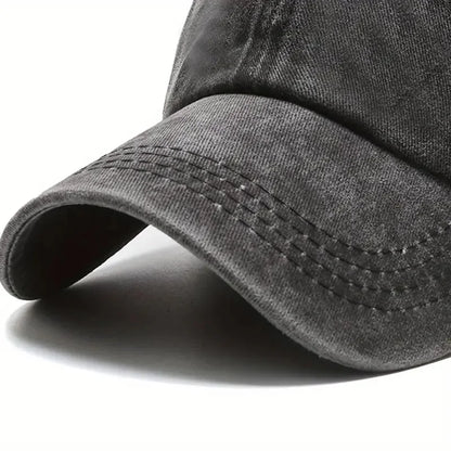 Solid Washed Denim Baseball Cap Vintage Unisex Cotton Sport Hat Outdoor Women Men