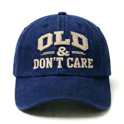 Cotton Baseball Hat Soft Vintage Old And Don'T Care Baseball Cap
