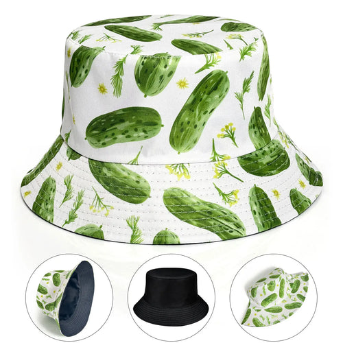 New Cucumber Pattern Printed Fisherman's Hat Bucket Hat
