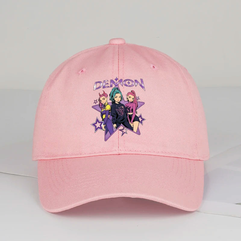 Demon Girl Group Cartoon Print Baseball Cap