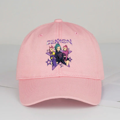 Demon Girl Group Cartoon Print Baseball Cap