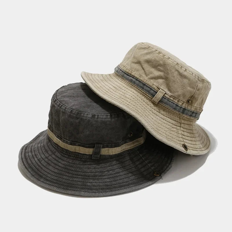 Four Seasons Cotton Solid Bucket Hat