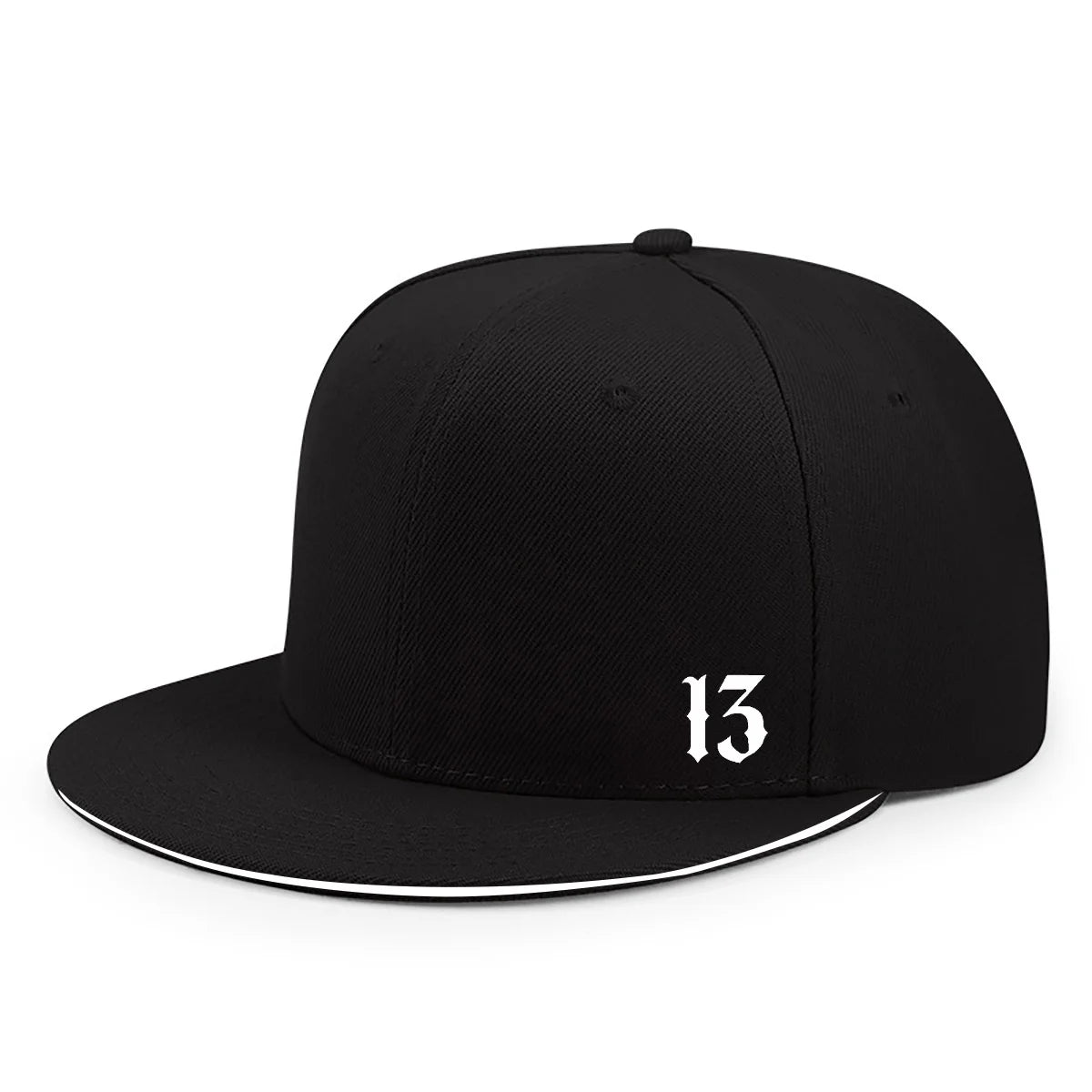 Both Men's And Women's Printed Digital 13 Breathable Flat Brim Hat Snapback Cap